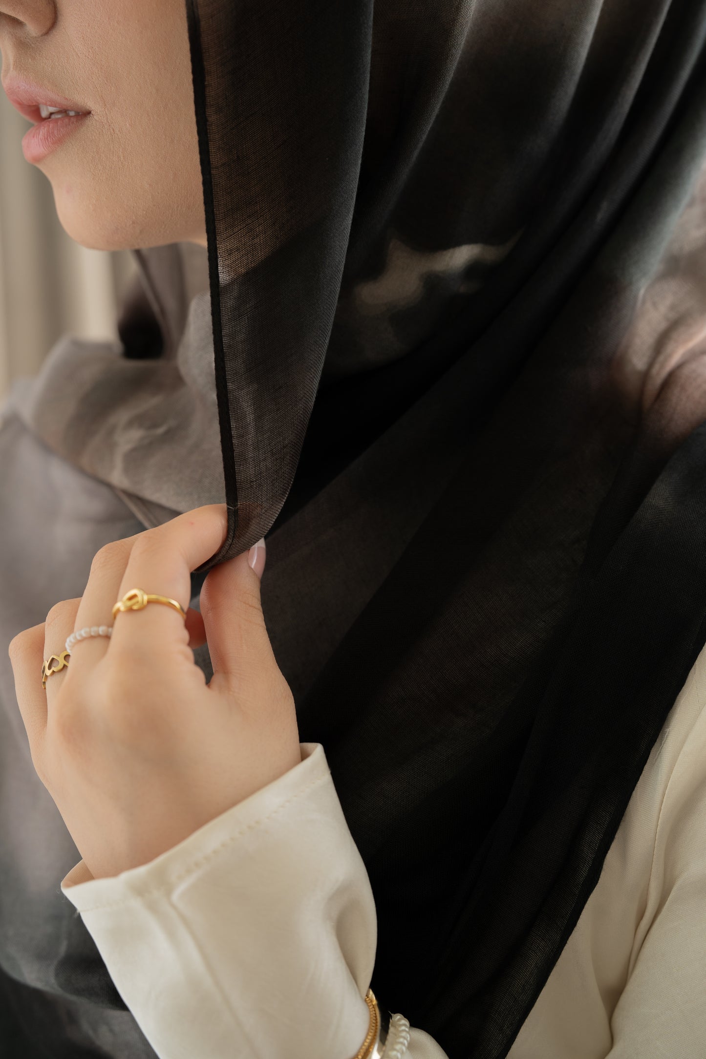 Onyx Marble - Printed Modal Hijab
